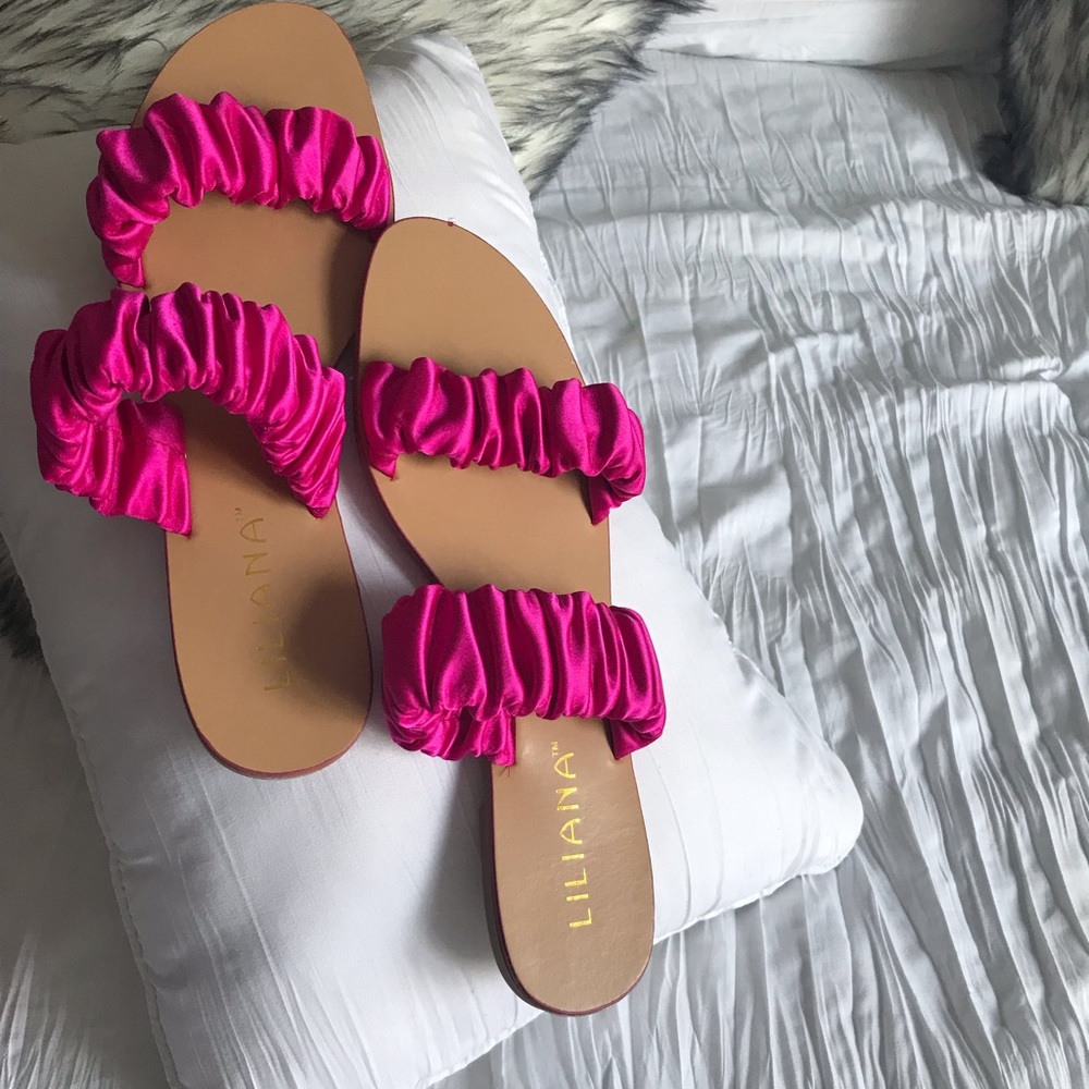 Bright pink sandals
